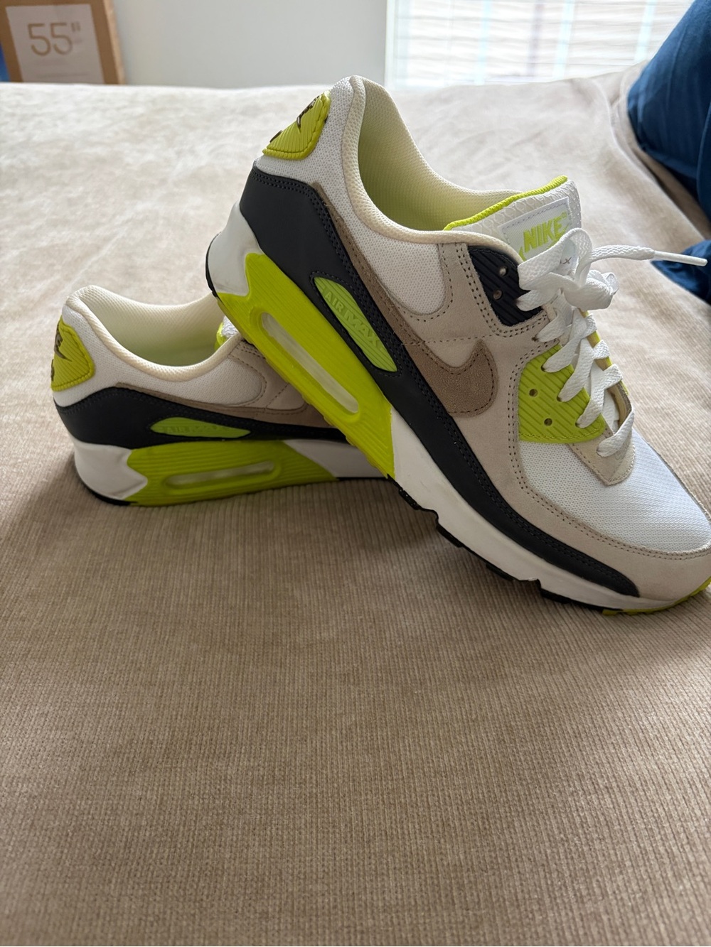 Nike Air Max 90 White, Volt & Black